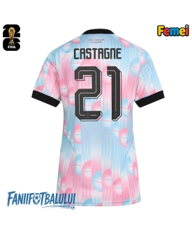 Belgia Timothy Castagne #21 Echipament de Fotbal Replică Mondial 2026 Femei Deplasare